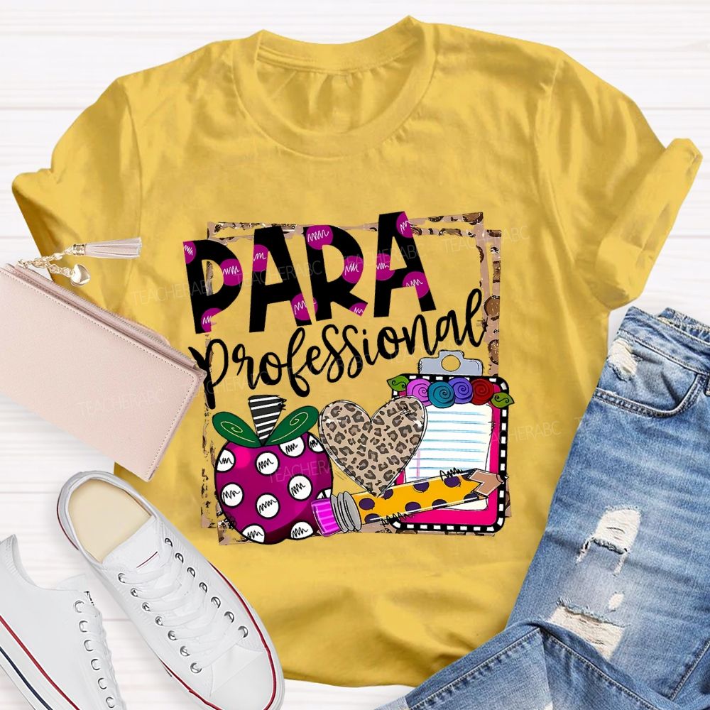 Para Professional   Letters Graphic  Teacher T-shirt