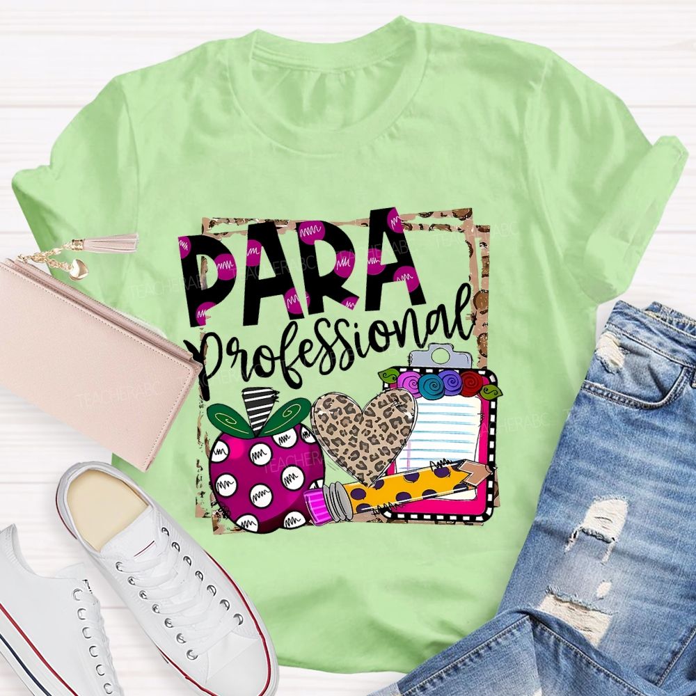 Para Professional   Letters Graphic  Teacher T-shirt