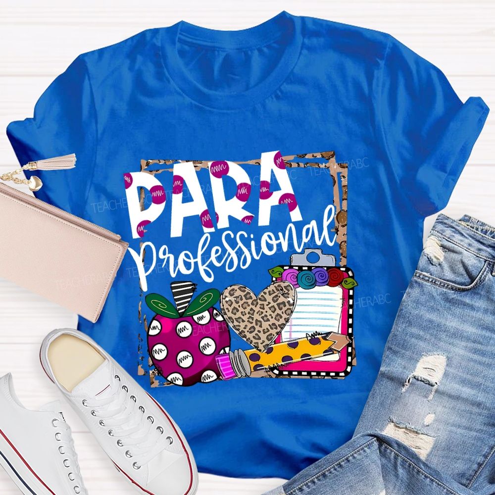 Para Professional   Letters Graphic  Teacher T-shirt