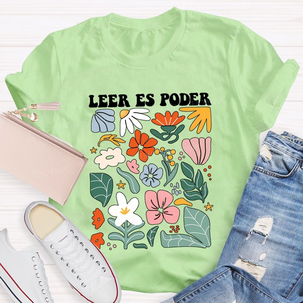 leer Es Poder Spanish Teacher T-shirt