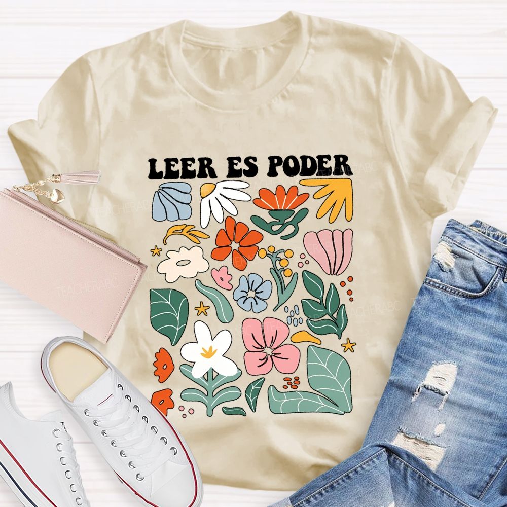 leer Es Poder Spanish Teacher T-shirt