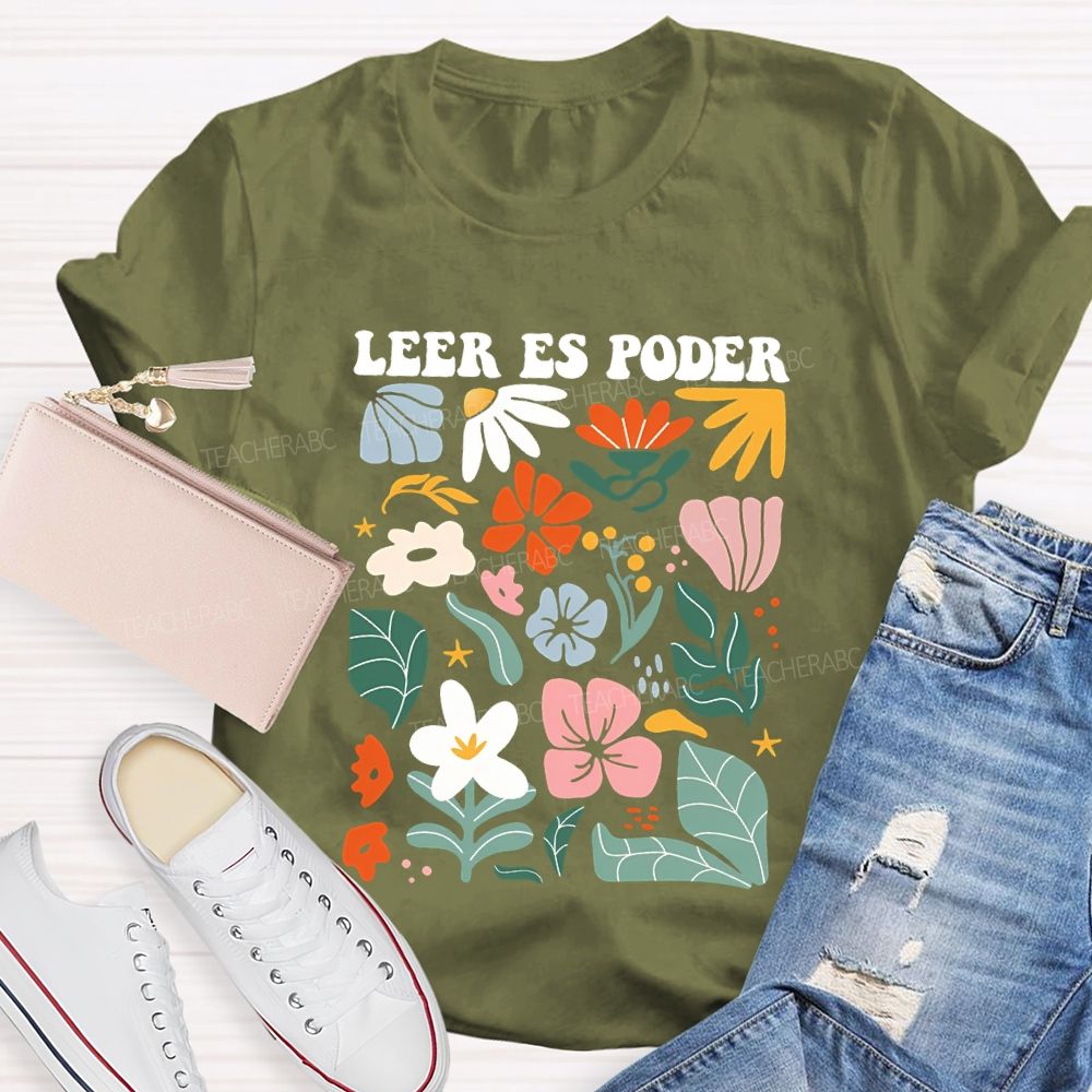 leer Es Poder Spanish Teacher T-shirt