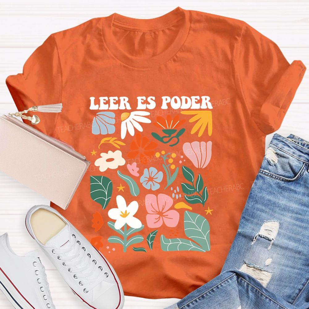 leer Es Poder Spanish Teacher T-shirt