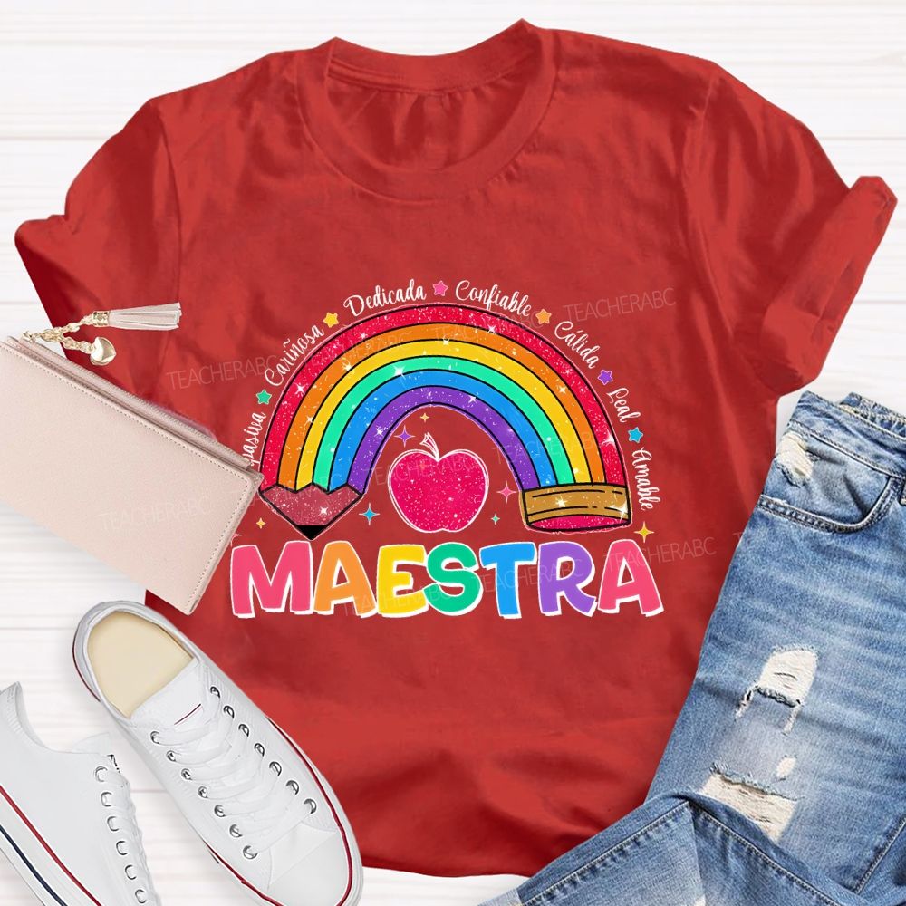 Pasiva  CariñOsa  Dedicada  Confiable   Teacher T-shirt