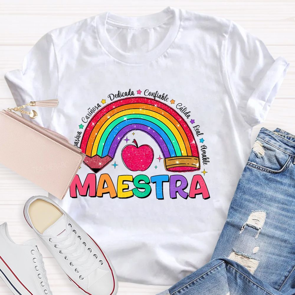 Pasiva  CariñOsa  Dedicada  Confiable   Teacher T-shirt