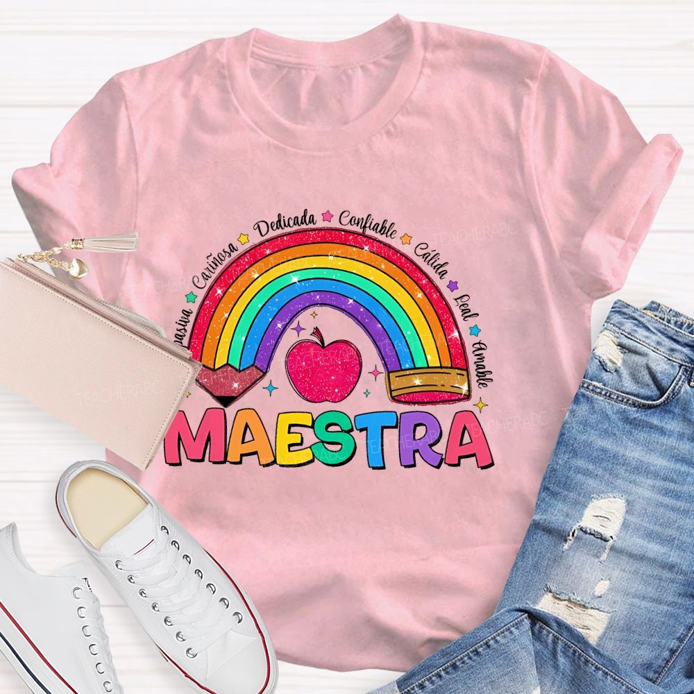 Pasiva  CariñOsa  Dedicada  Confiable   Teacher T-shirt