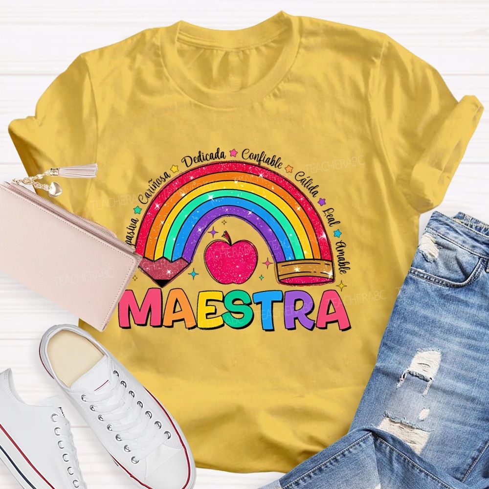 Pasiva  CariñOsa  Dedicada  Confiable   Teacher T-shirt
