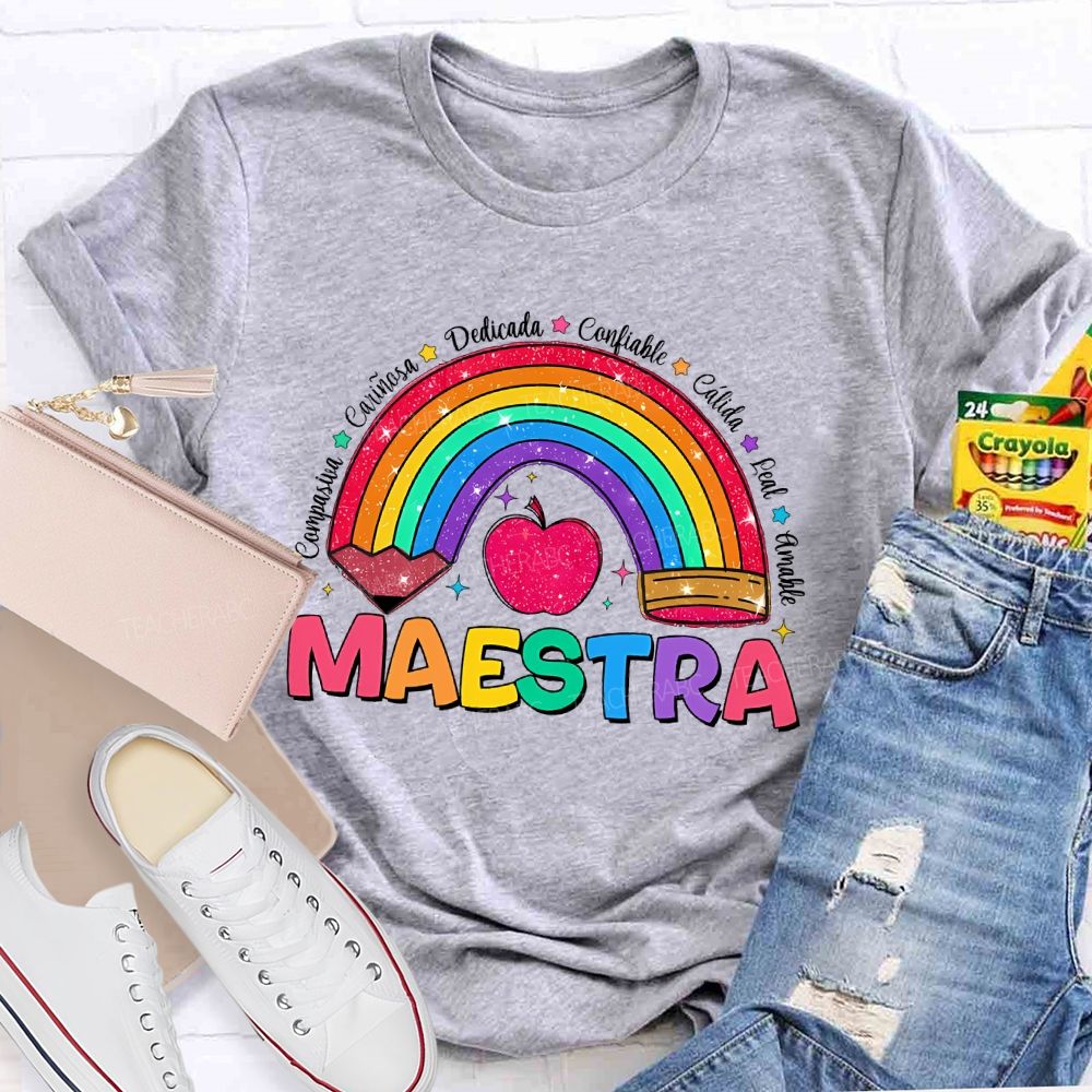 Pasiva  CariñOsa  Dedicada  Confiable   Teacher T-shirt