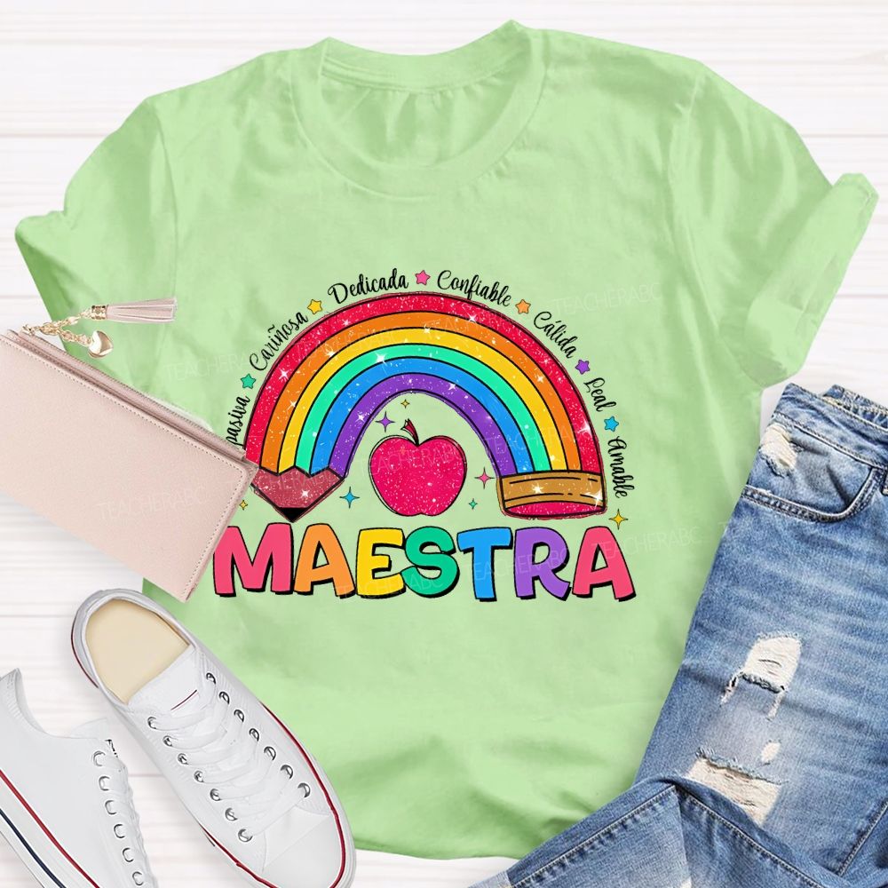 Pasiva  CariñOsa  Dedicada  Confiable   Teacher T-shirt