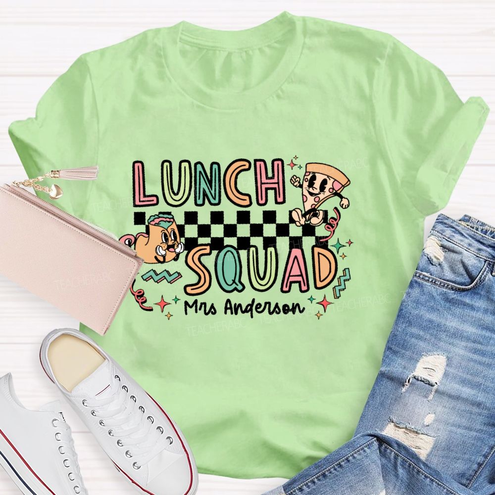 Personalized Name  Lunch Squad Graphics  Teacher T-shirt
