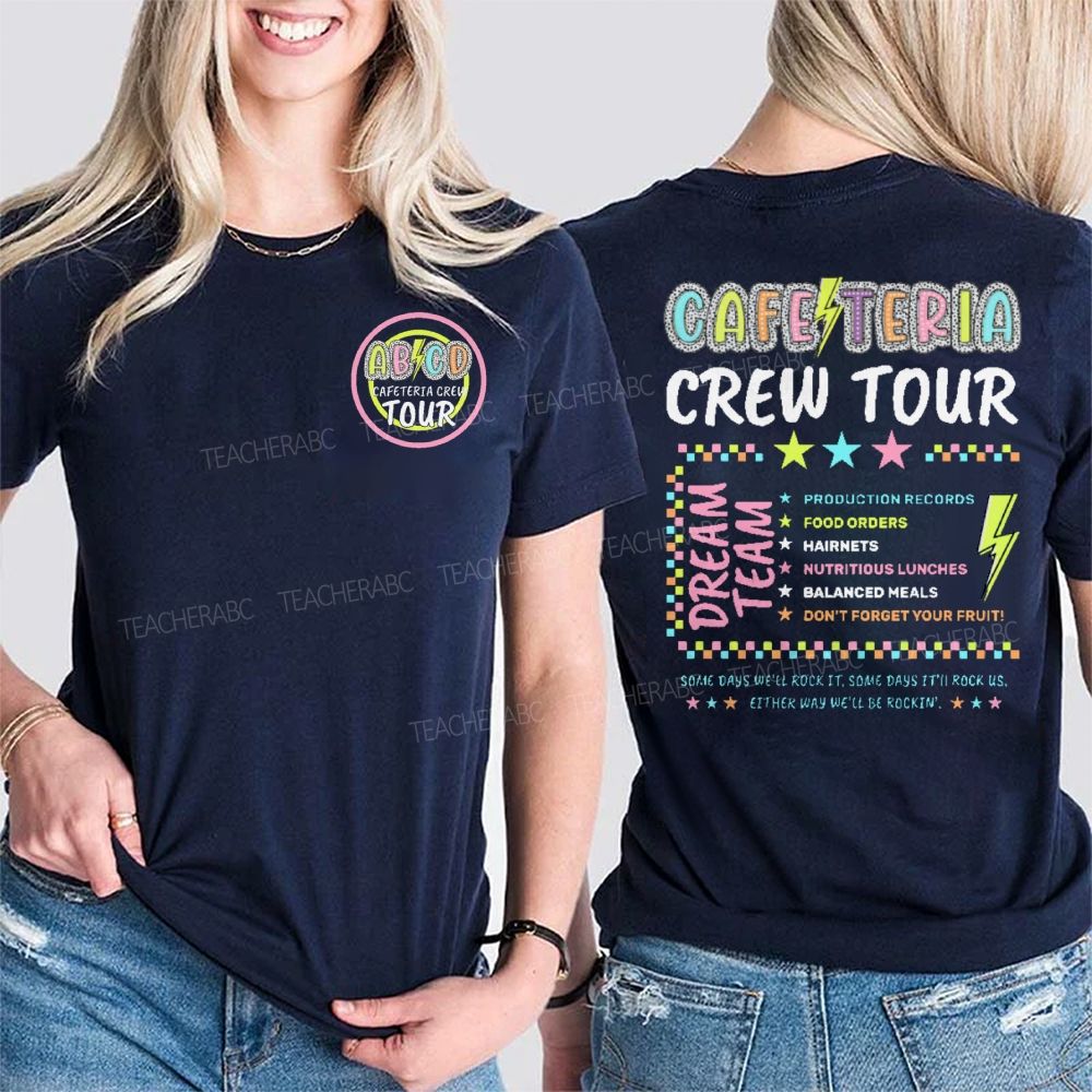 Cafeteria Crew Tour  Double Printed T-shirt