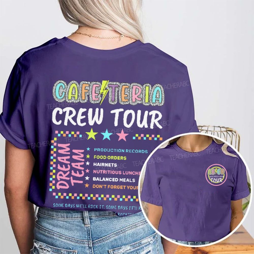 Cafeteria Crew Tour  Double Printed T-shirt