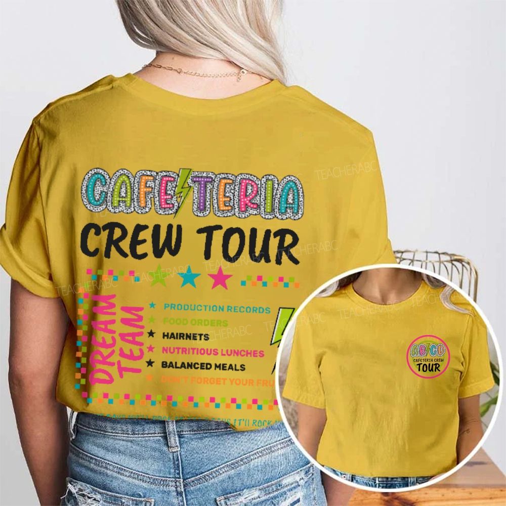 Cafeteria Crew Tour  Double Printed T-shirt