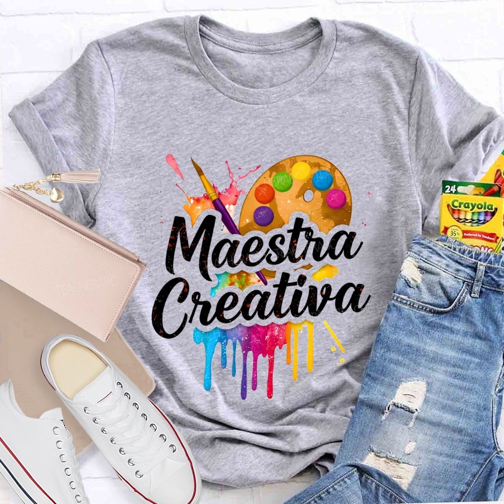 Maestra Creative And Bilingual Art Teacher T-shirt
