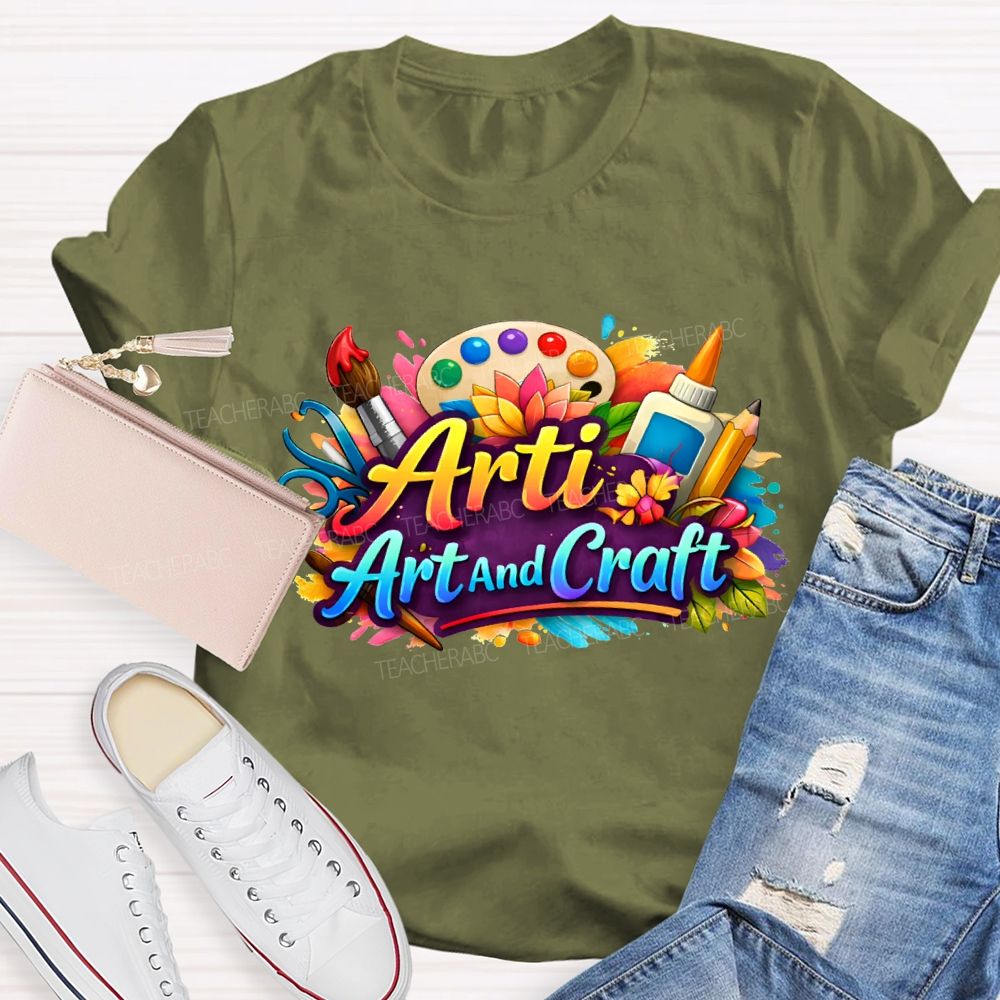Arti Art And Craft Coloring Palettes And Colored Pencils T-shirt