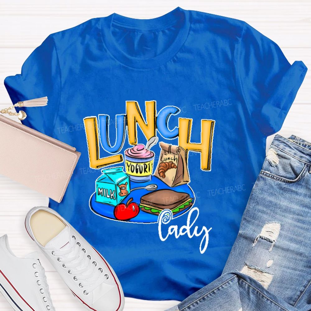 Lunch Lady Milk Graphics  Teacher T-shirt