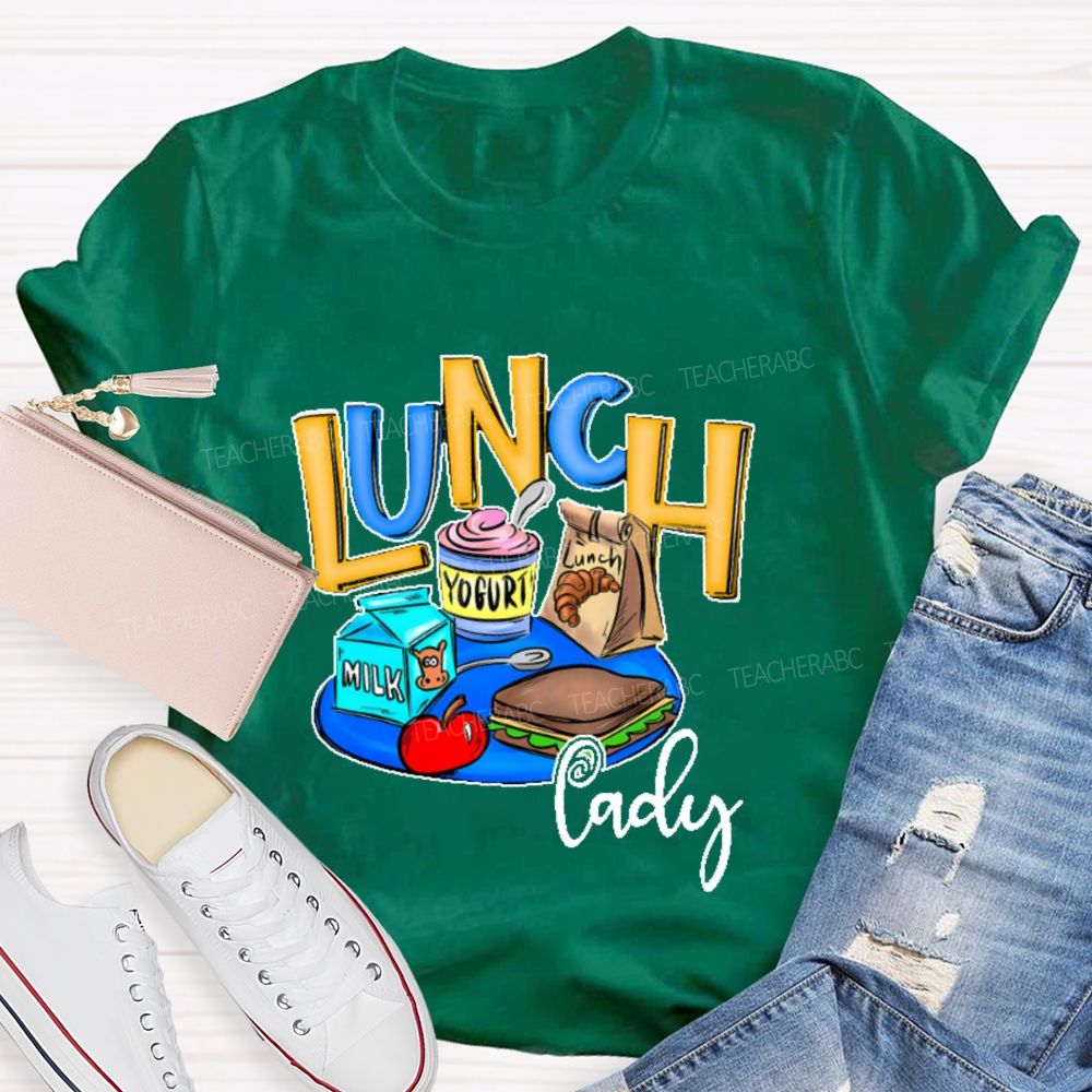 Lunch Lady Milk Graphics  Teacher T-shirt
