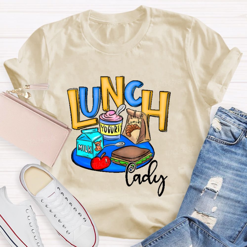 Lunch Lady Milk Graphics  Teacher T-shirt
