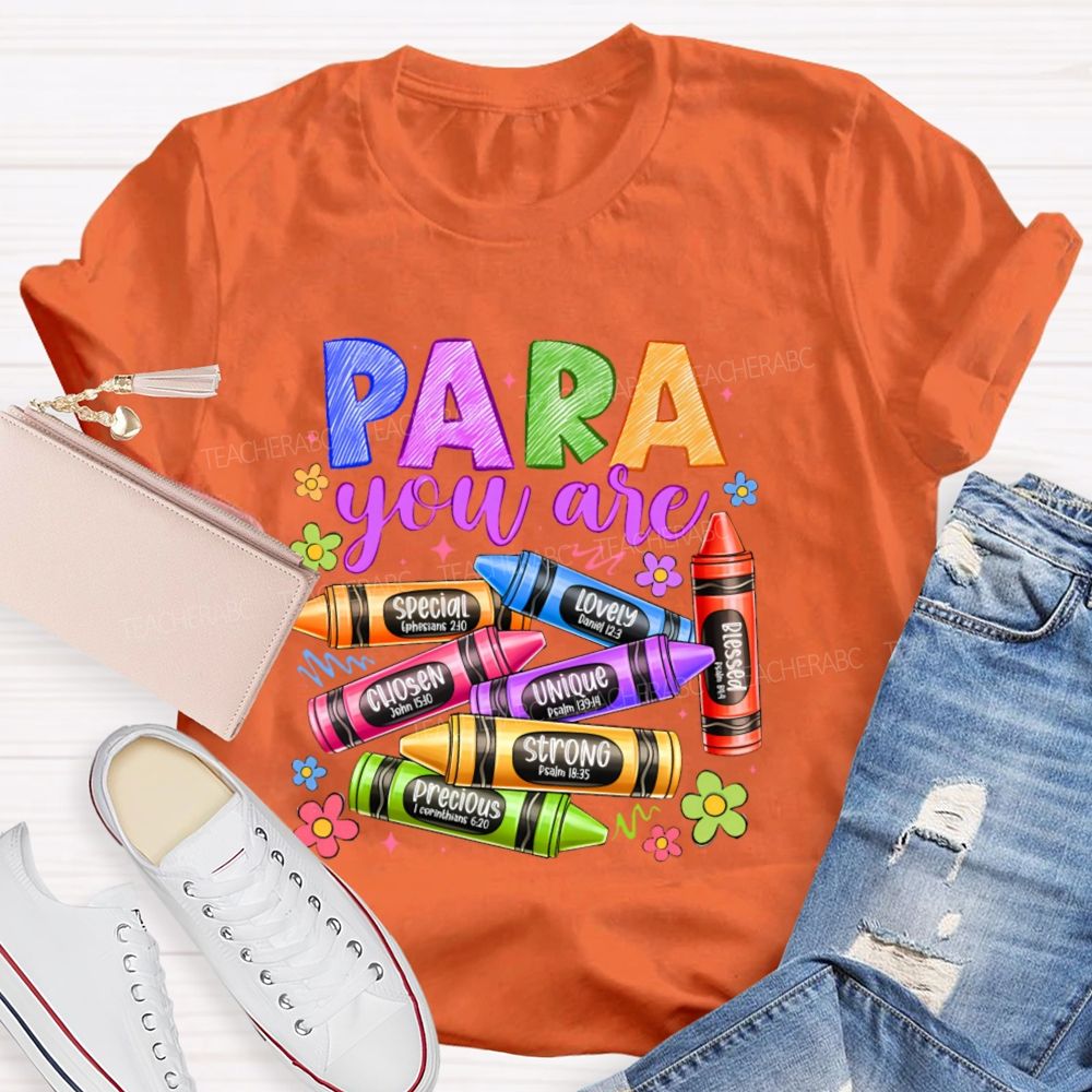 Para You Are Special  Chosen  Teacher T-shirt