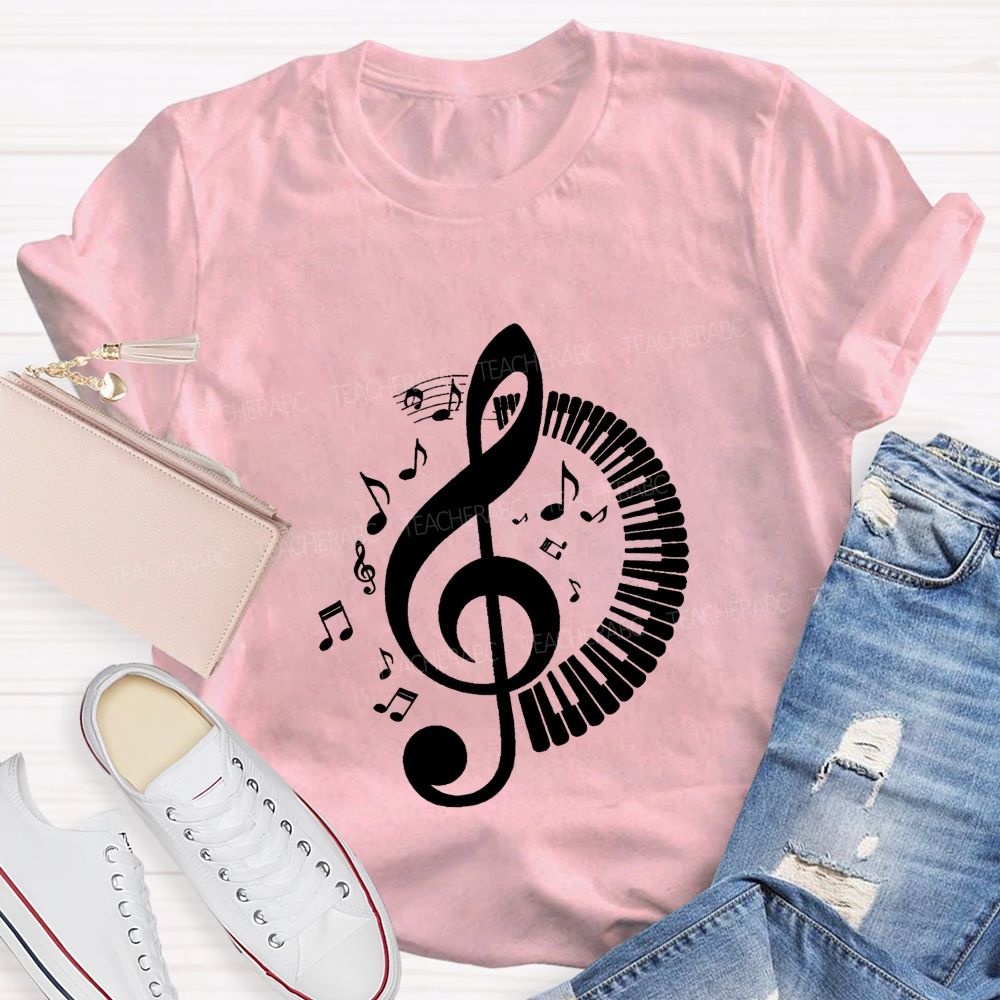 Every Note Every Beat Tells My Story Music Teacher T-shirt