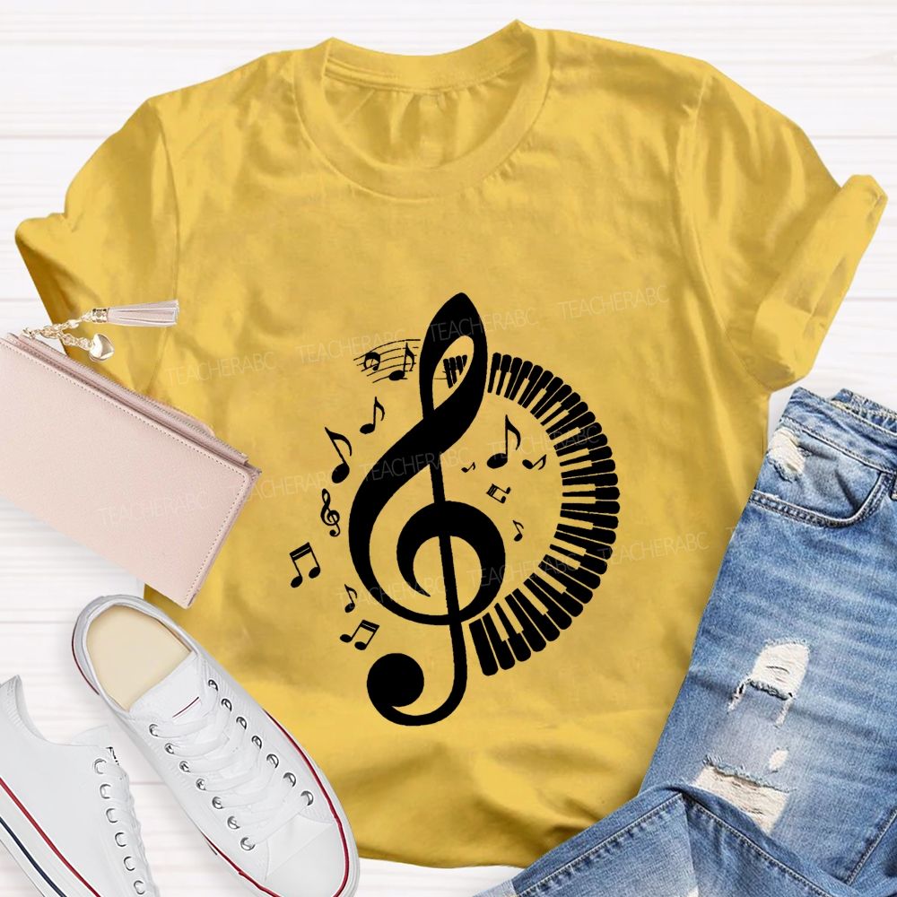 Every Note Every Beat Tells My Story Music Teacher T-shirt