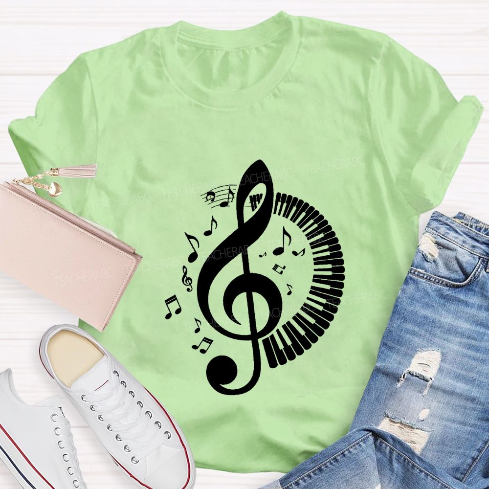 Every Note Every Beat Tells My Story Music Teacher T-shirt