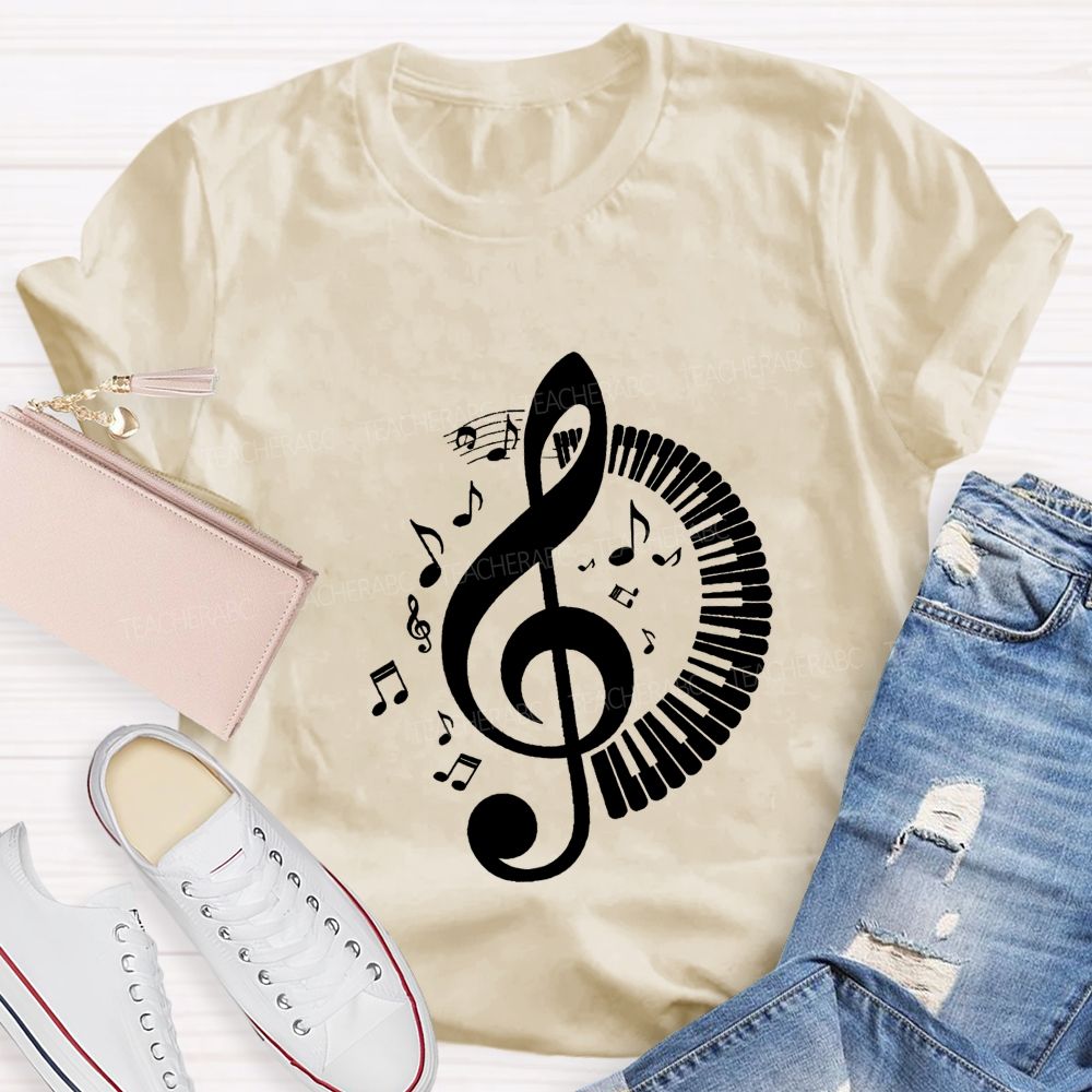 Every Note Every Beat Tells My Story Music Teacher T-shirt