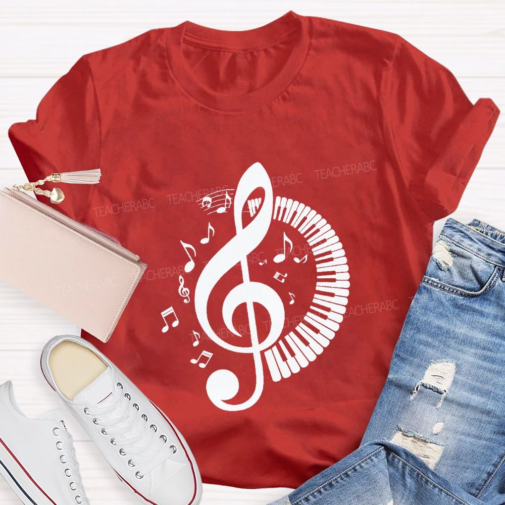 Every Note Every Beat Tells My Story Music Teacher T-shirt