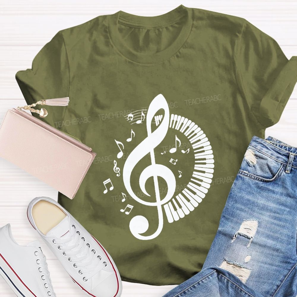 Every Note Every Beat Tells My Story Music Teacher T-shirt