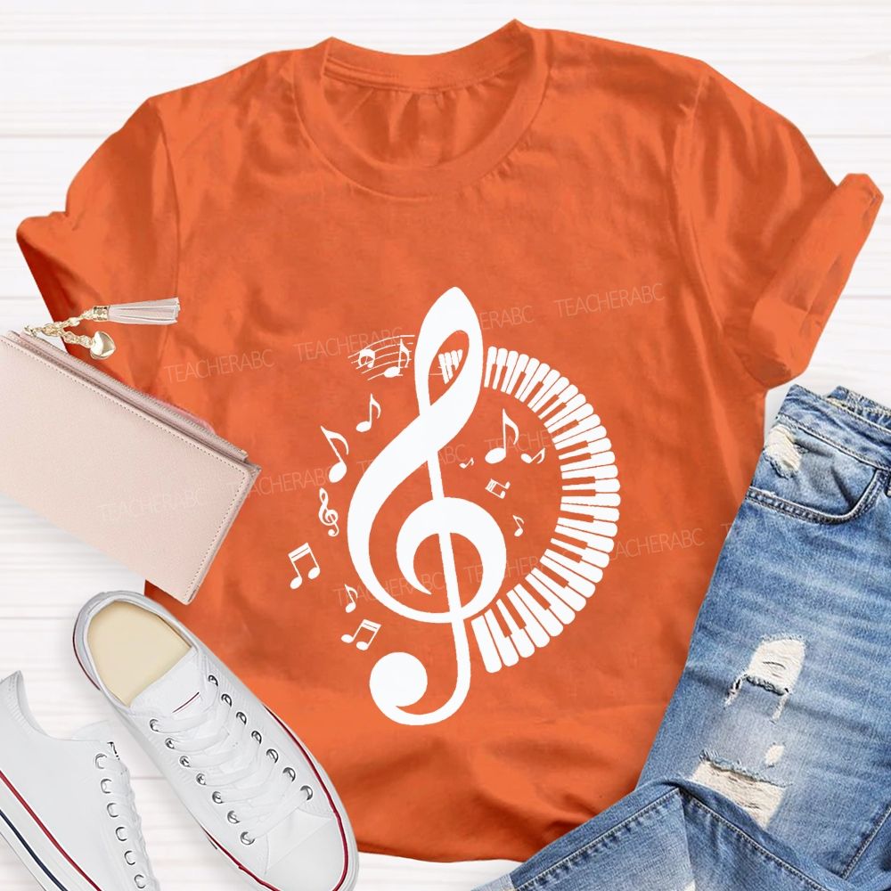 Every Note Every Beat Tells My Story Music Teacher T-shirt