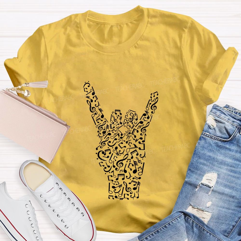Get Hyped Up By The Music Teacher T-shirt