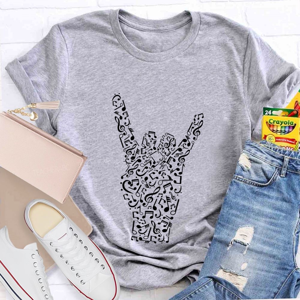 Get Hyped Up By The Music Teacher T-shirt