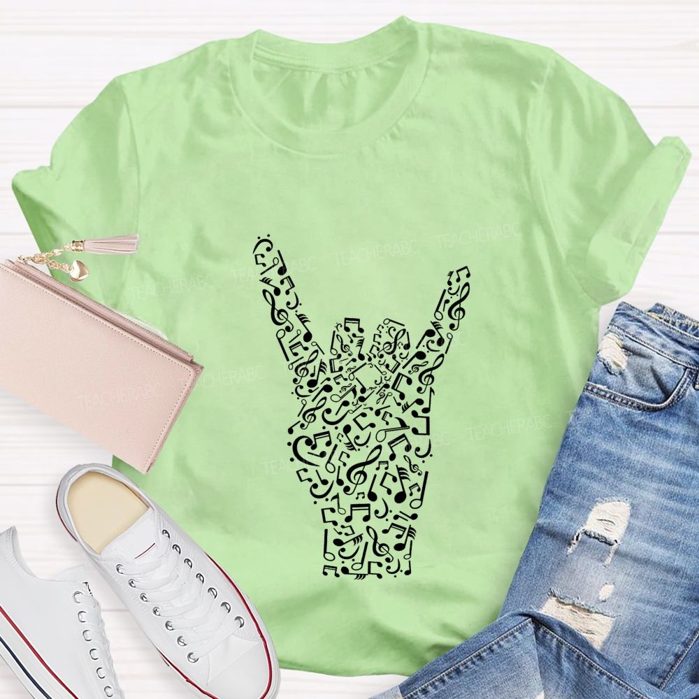 Get Hyped Up By The Music Teacher T-shirt