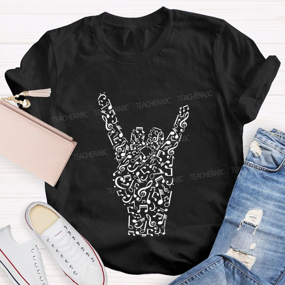 Get Hyped Up By The Music Teacher T-shirt