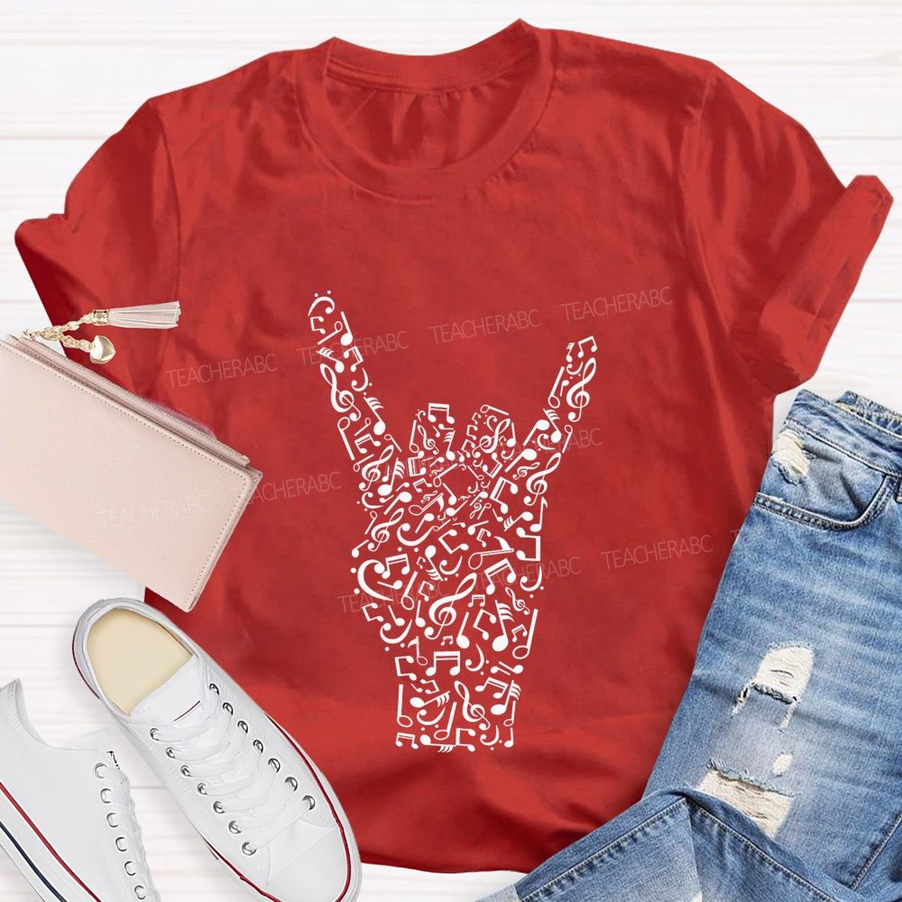 Get Hyped Up By The Music Teacher T-shirt