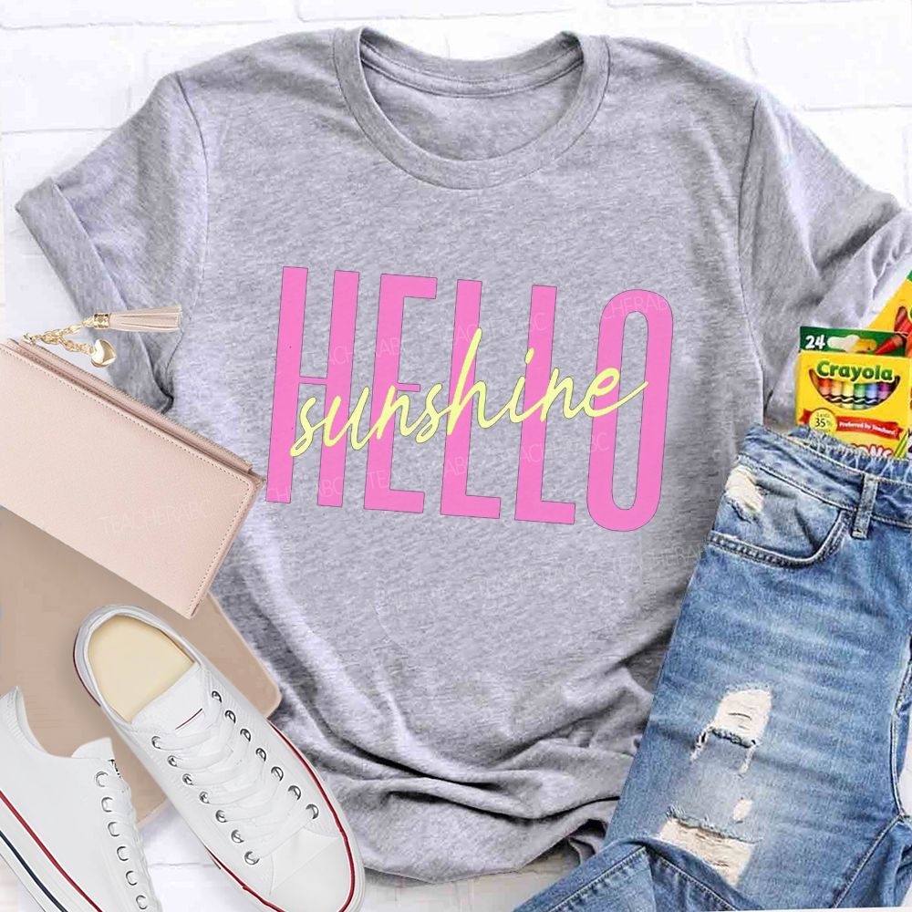 Hello Sunshine Teacher Summer Break T-shirt