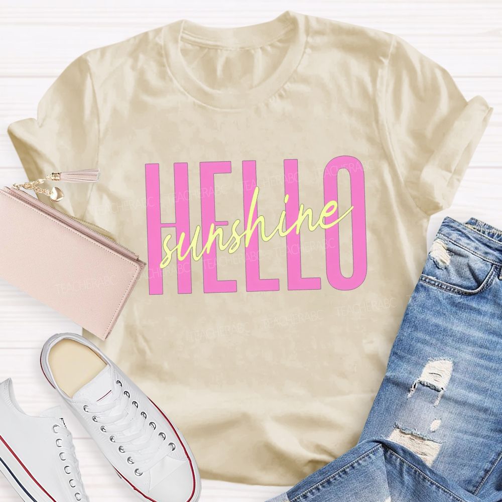 Hello Sunshine Teacher Summer Break T-shirt