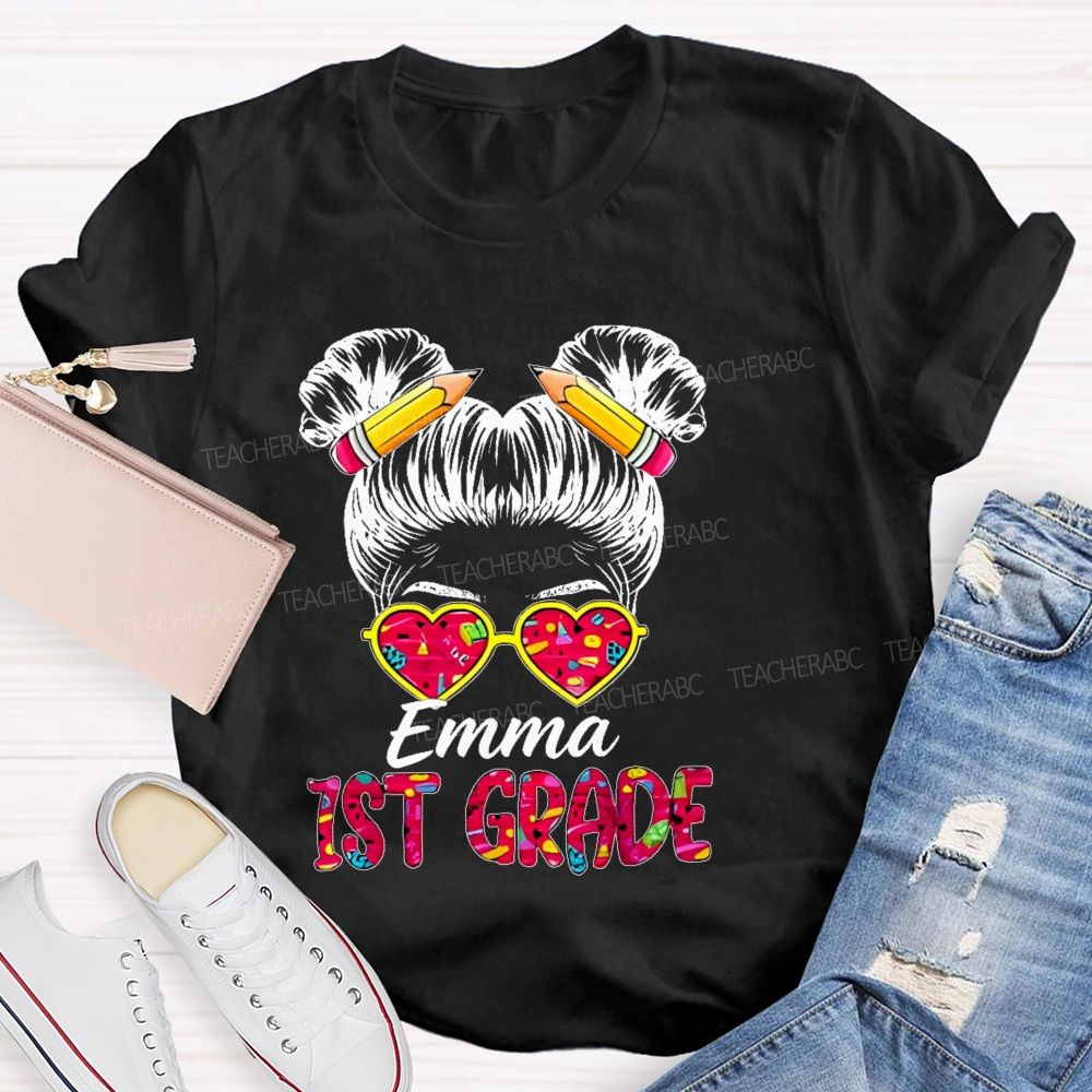 Personalized Name And Grade   Hello 1st Grade  Teacher T-shirt