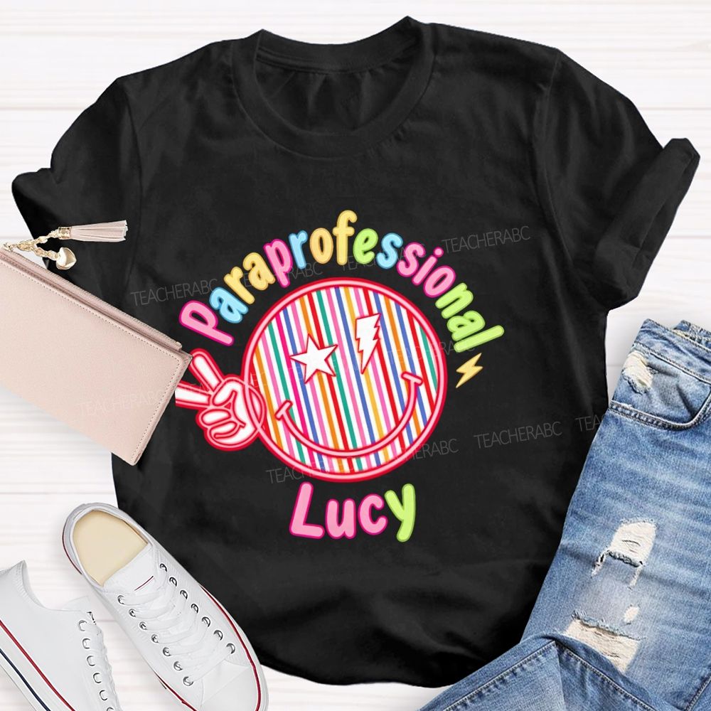 Personalized Name Paraprofessional  Teacher T-shirt