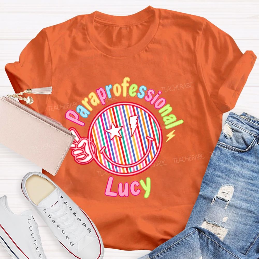 Personalized Name Paraprofessional  Teacher T-shirt