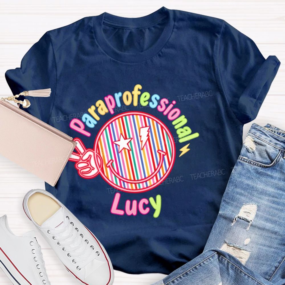 Personalized Name Paraprofessional  Teacher T-shirt