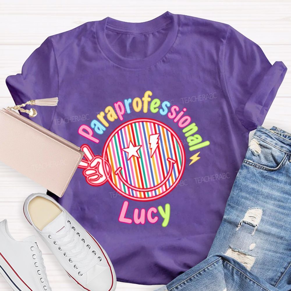Personalized Name Paraprofessional  Teacher T-shirt
