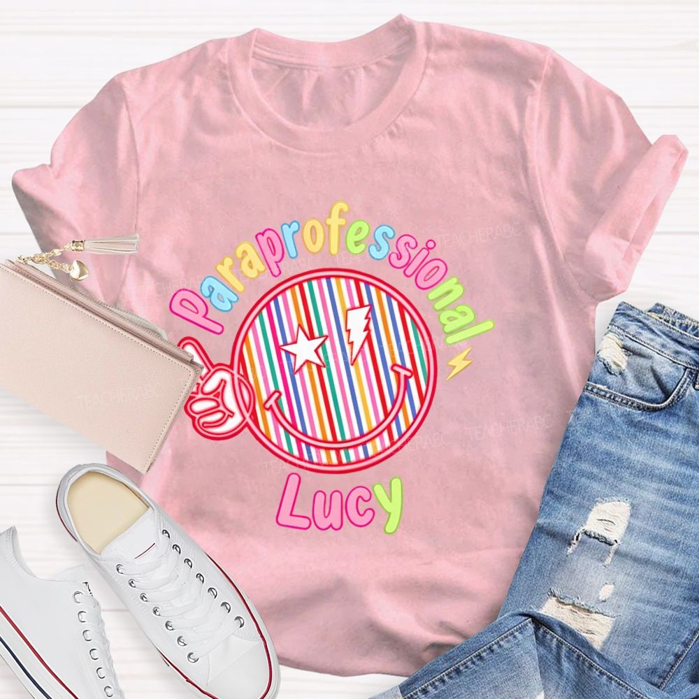 Personalized Name Paraprofessional  Teacher T-shirt