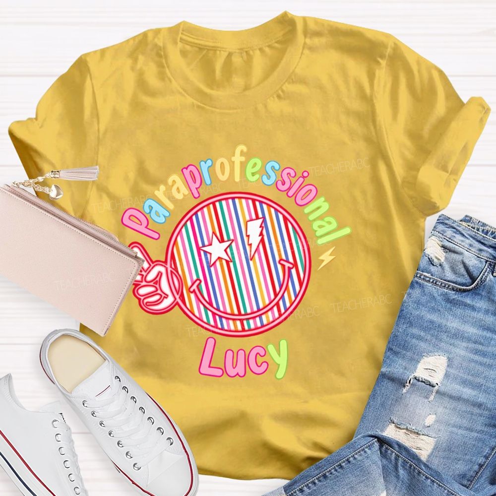 Personalized Name Paraprofessional  Teacher T-shirt