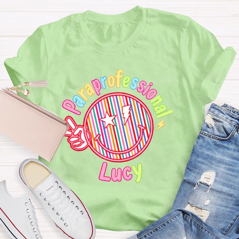 Personalized Name Paraprofessional  Teacher T-shirt