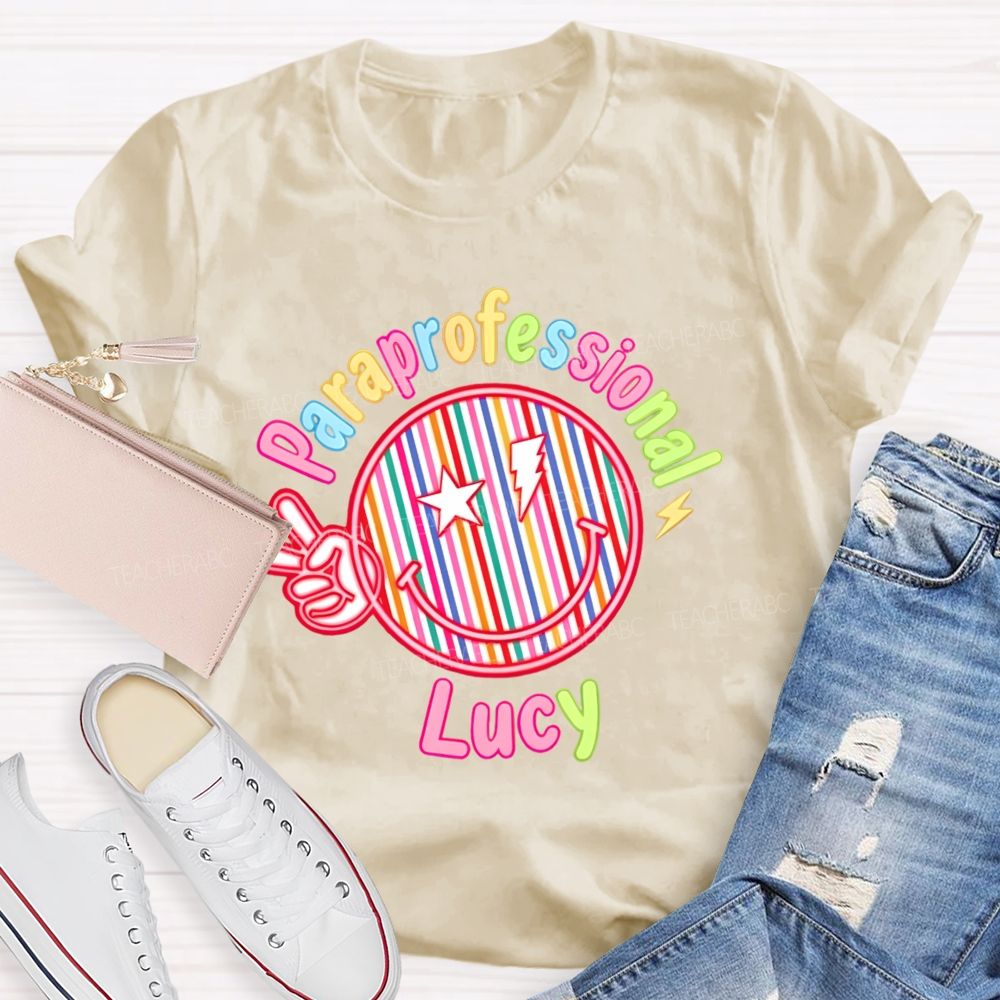 Personalized Name Paraprofessional  Teacher T-shirt