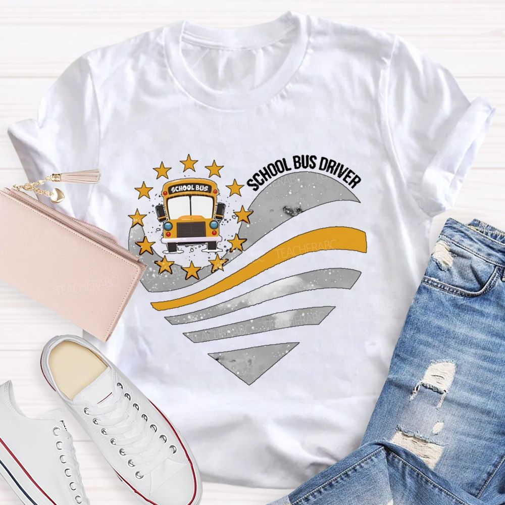 School Bus Driver  Graphic  Teacher T-shirt