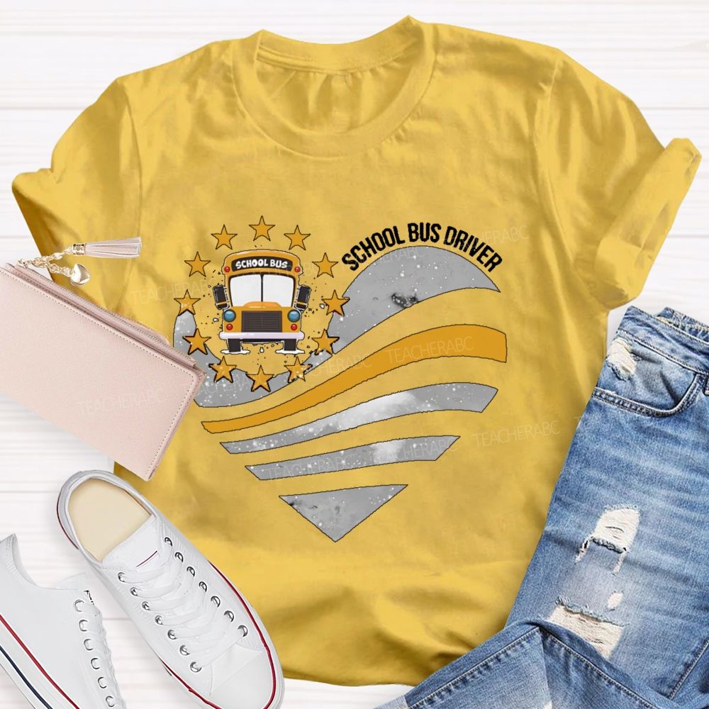 School Bus Driver  Graphic  Teacher T-shirt