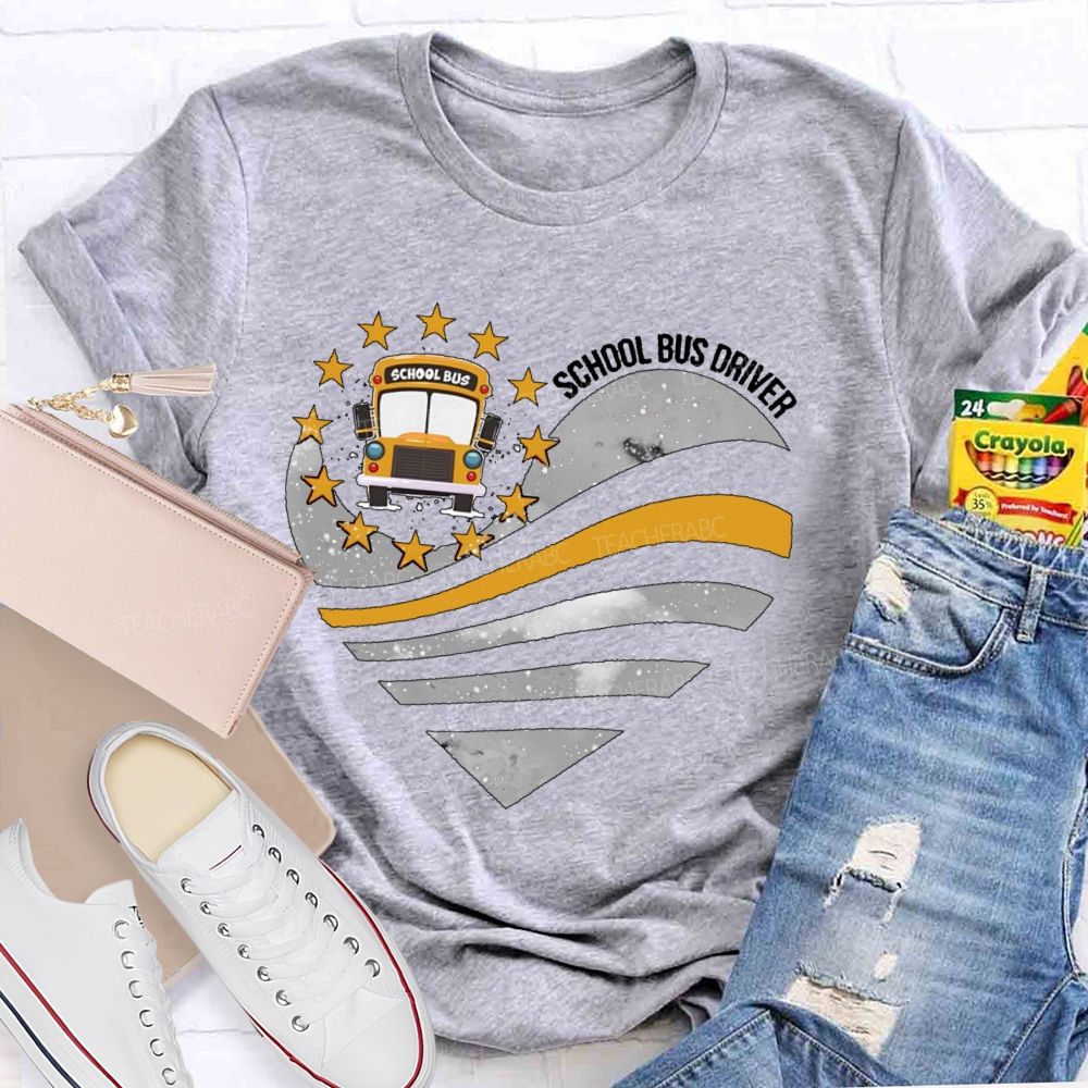 School Bus Driver  Graphic  Teacher T-shirt