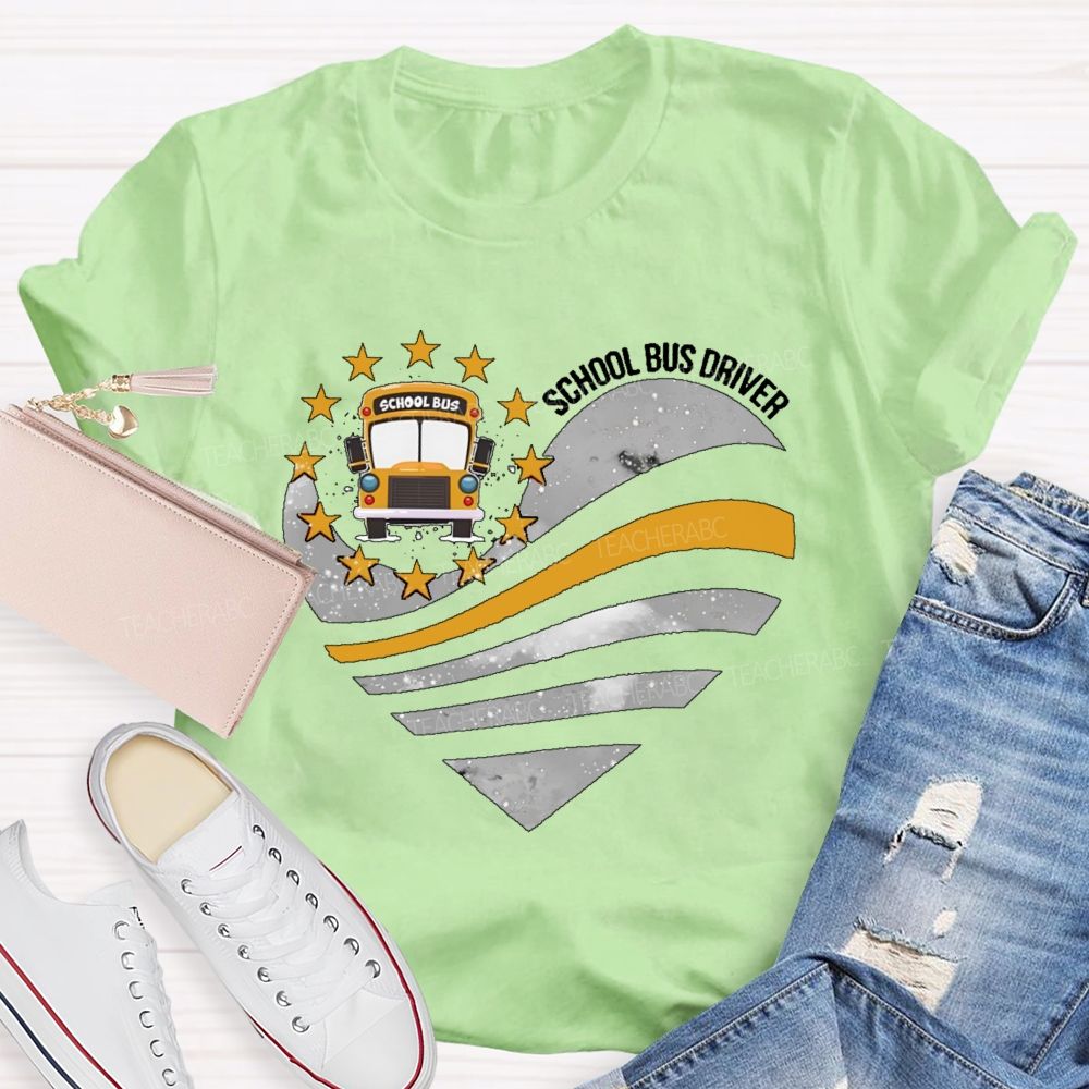 School Bus Driver  Graphic  Teacher T-shirt